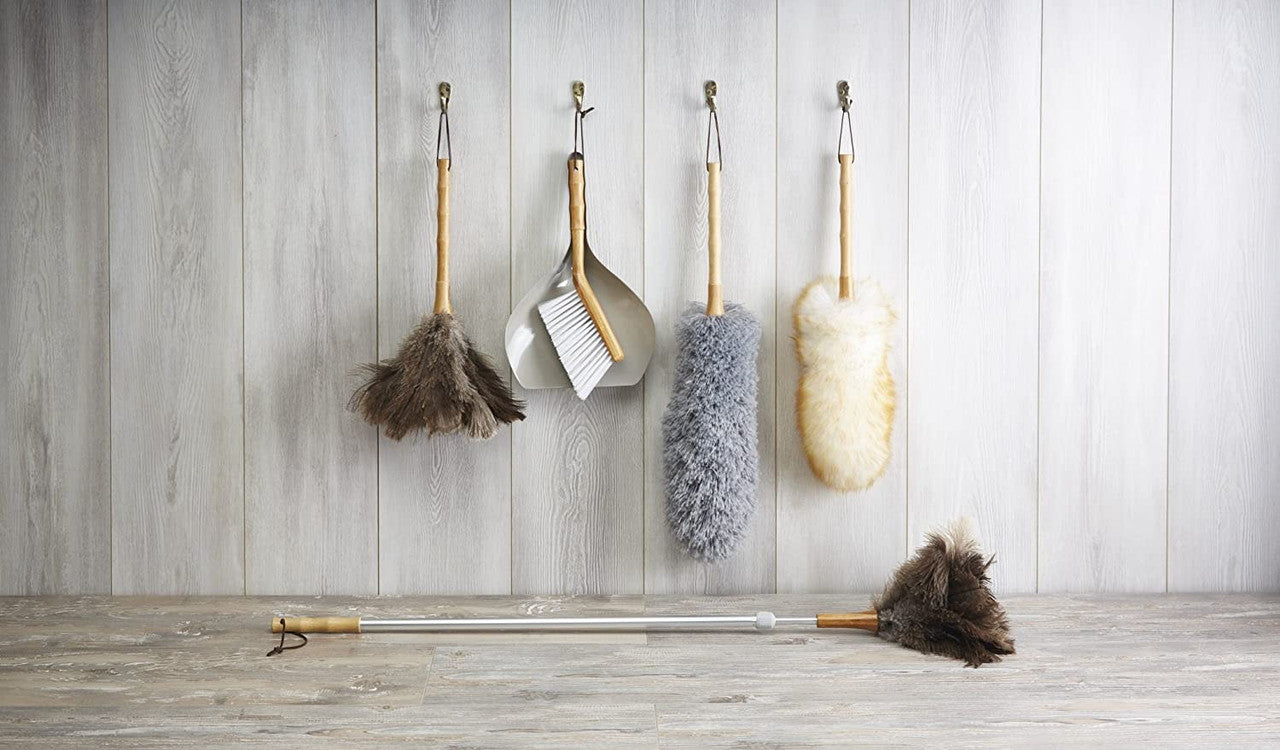 LIVING NOSTALGIA GENUINE NATURAL OSTRICH FEATHER DUSTER