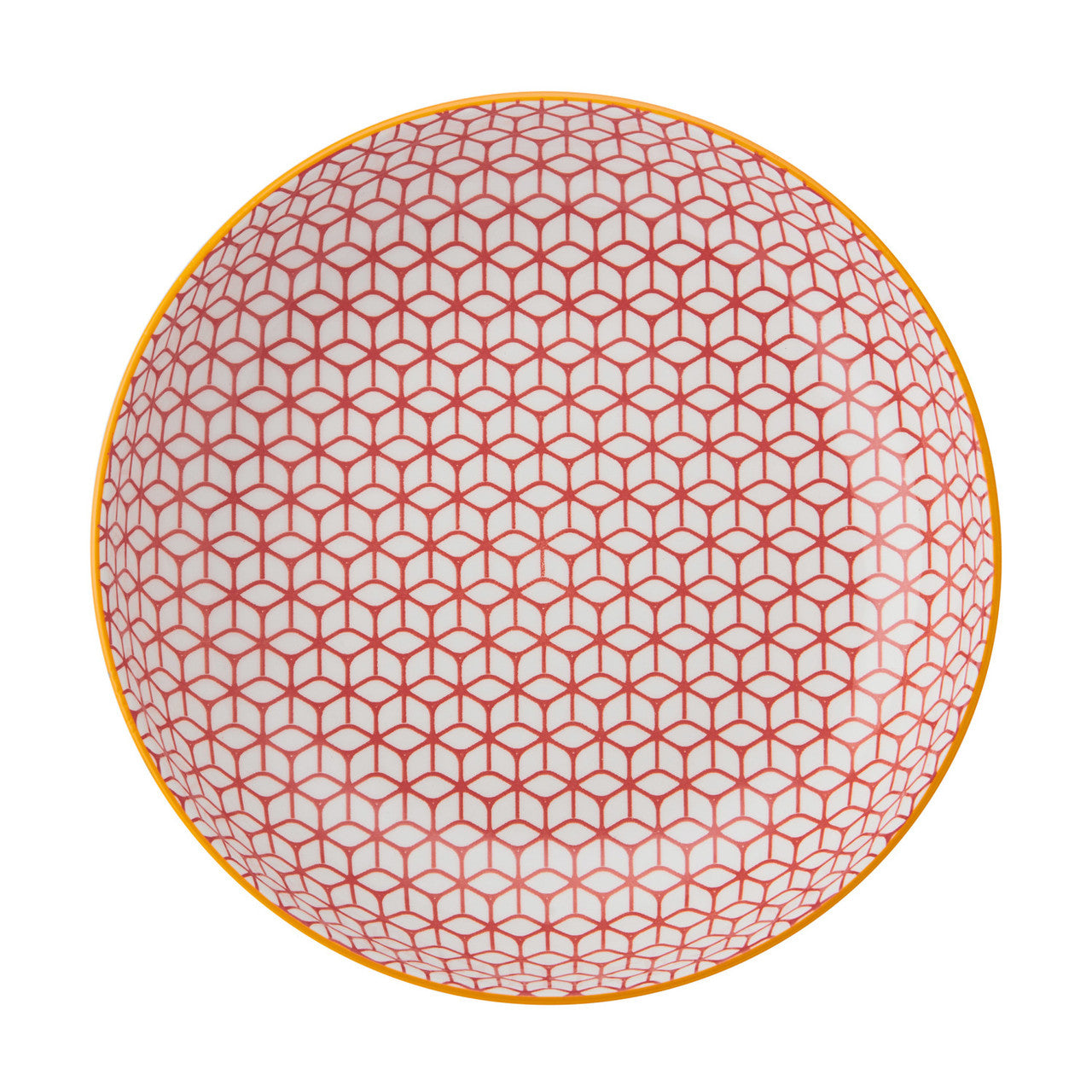 MIKASA GEOMETRIC BLUE STONEWARE BOWL 21CM