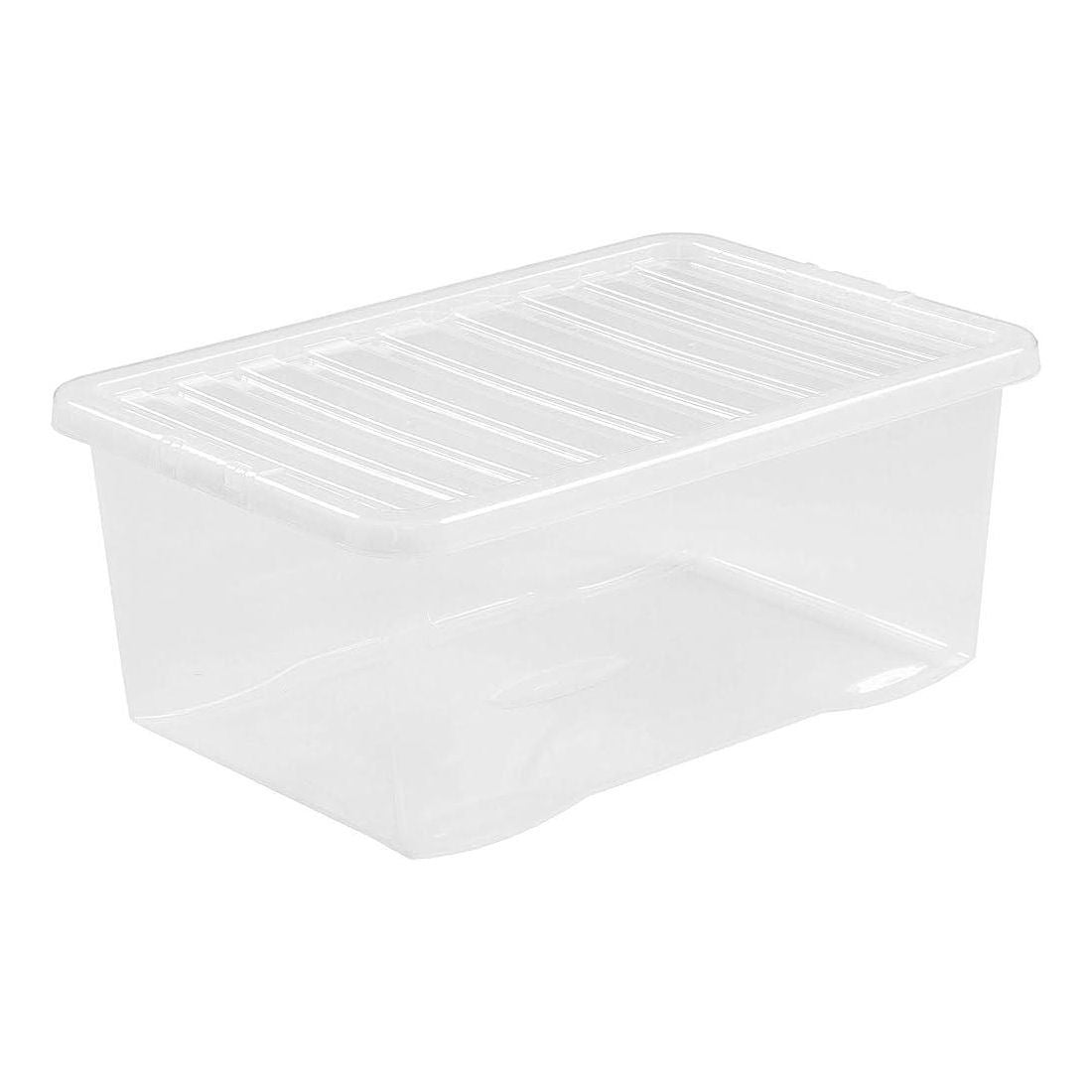 CRYSTAL STORAGE BOX & LID CLEAR 45L