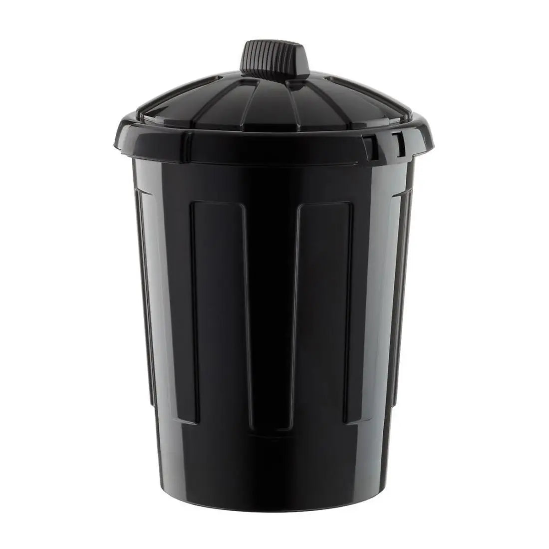 80 Litre Dustbin Black with Lid