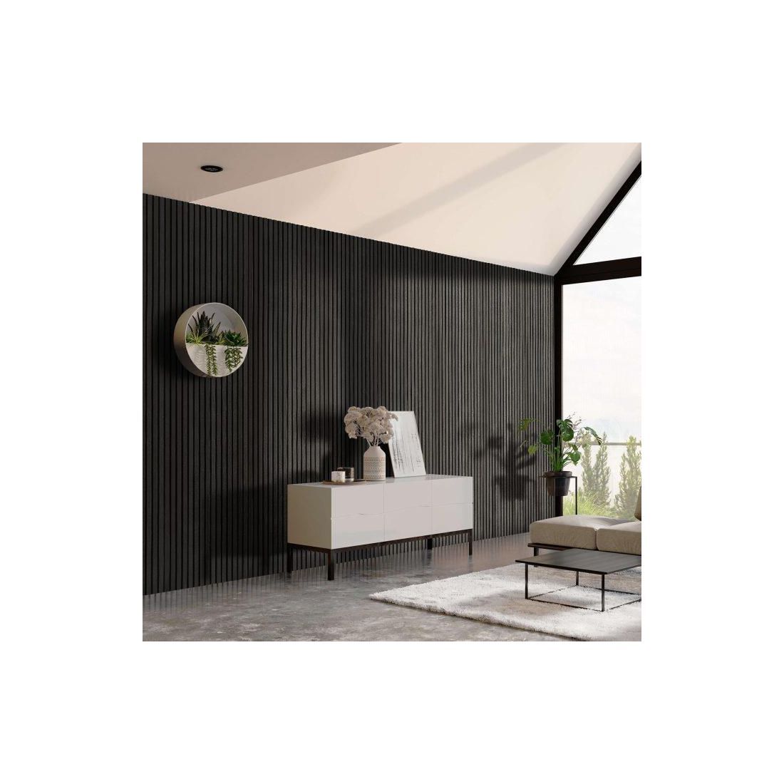 BASIC ACOUSTIC PANEL 2.4M X 600MM BLACK OAK