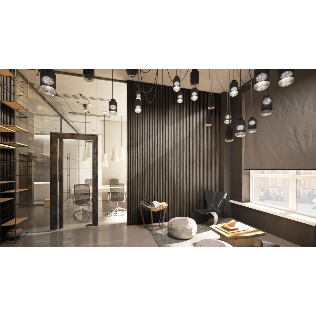 BASIC ACOUSTIC PANEL 2.4M X 600MM SMOKED OAK