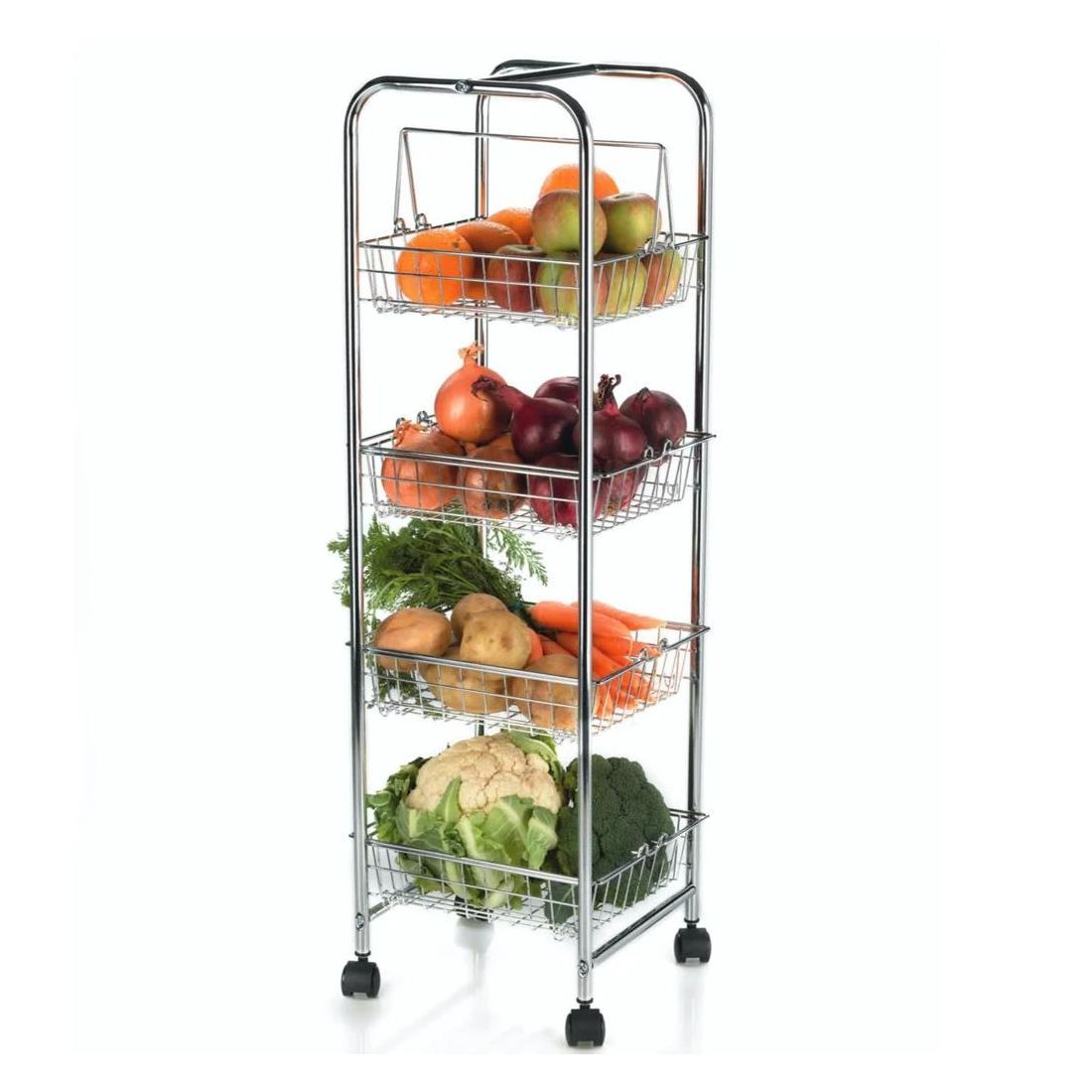 FOUR TIER STORAGE TROLLEY
