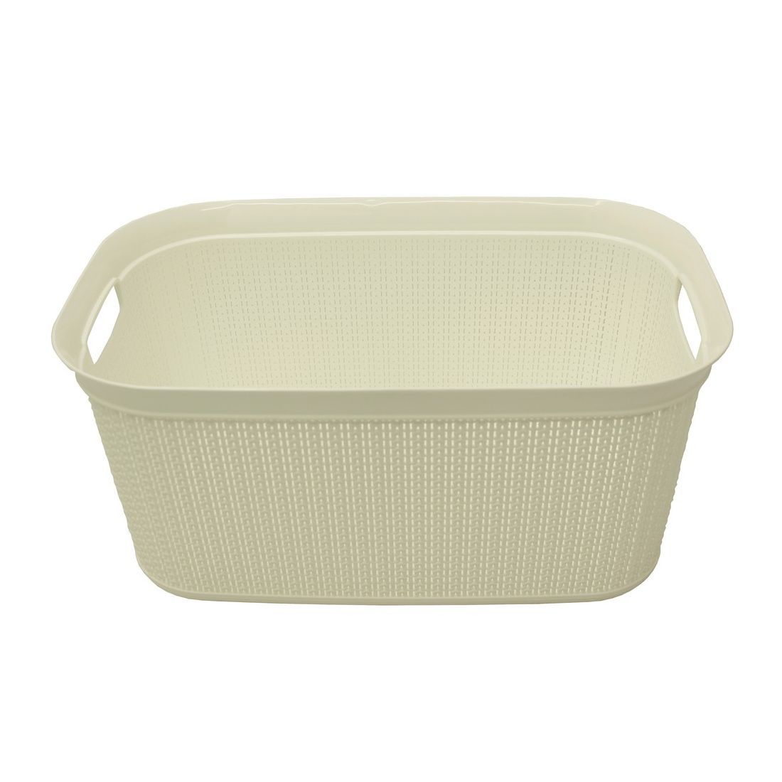 LOOP RECTANGULAR LAUNDRY BASKET WHITE