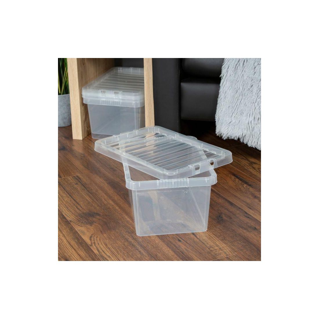 CRYSTAL STORAGE BOX & LID 17L