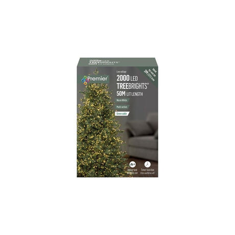 2000 LED TREE BRIGHTS WARM WHITE 50M LIT LENGTH