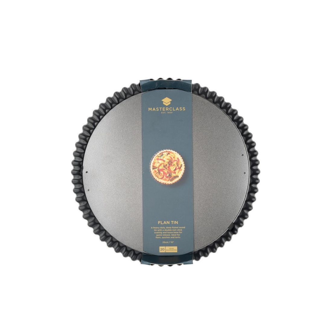 NON-STICK LOOSE BASE FLUTED QUICHE TIN 25CM
