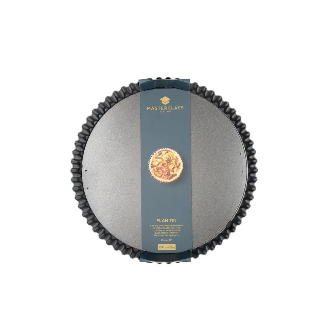 NON-STICK LOOSE BASE FLUTED QUICHE TIN 25CM