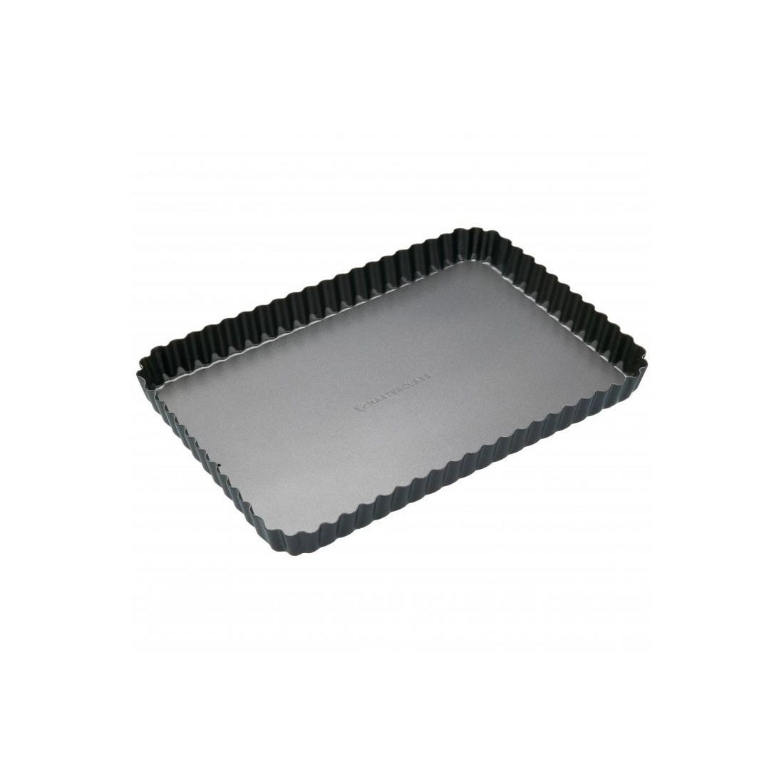 NON-STICK LOOSE BASE FLUTED FLAN TIN 31CM X 21CM