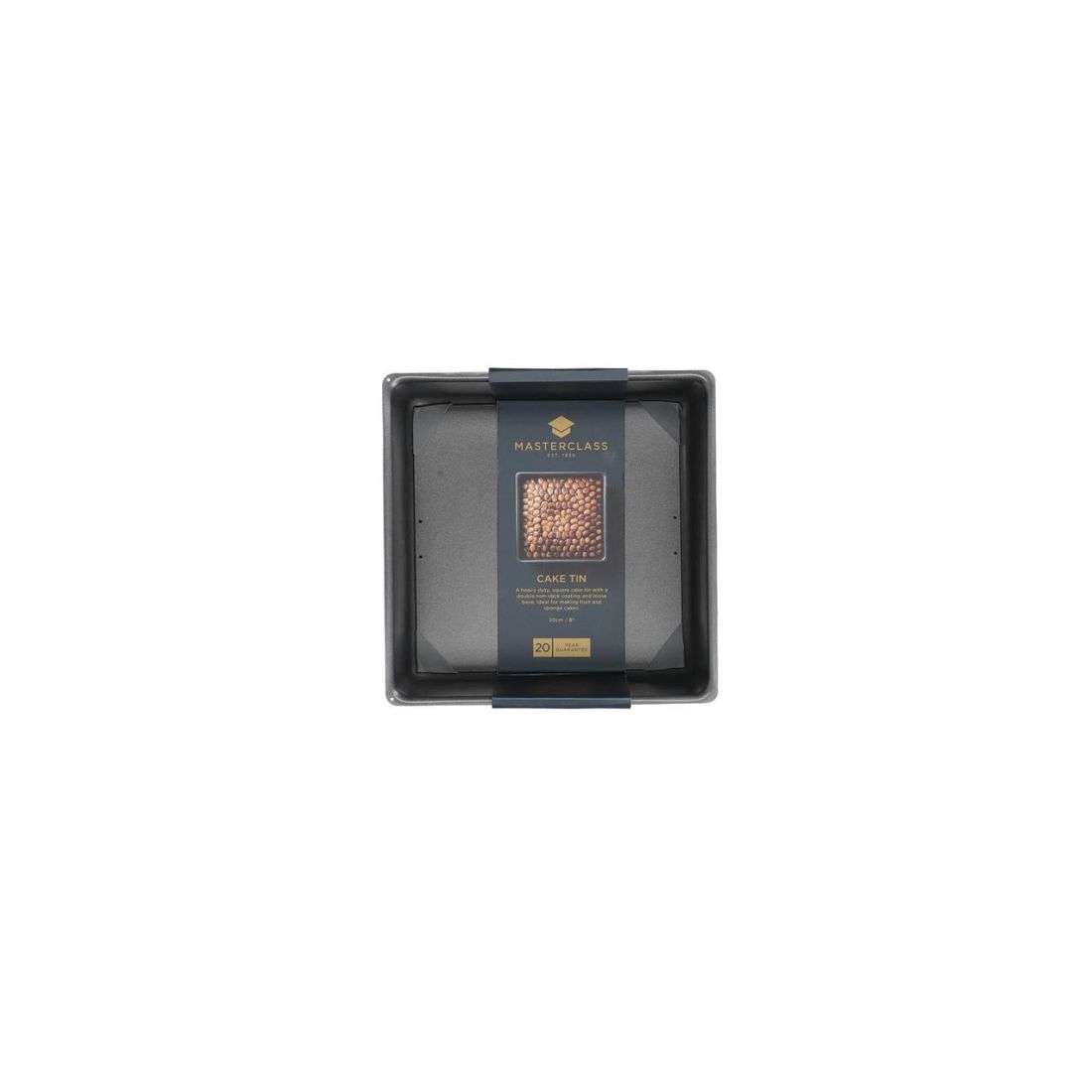 NON-STICK SQUARE LOOSE BASE DEEP CAKE PAN 20CM