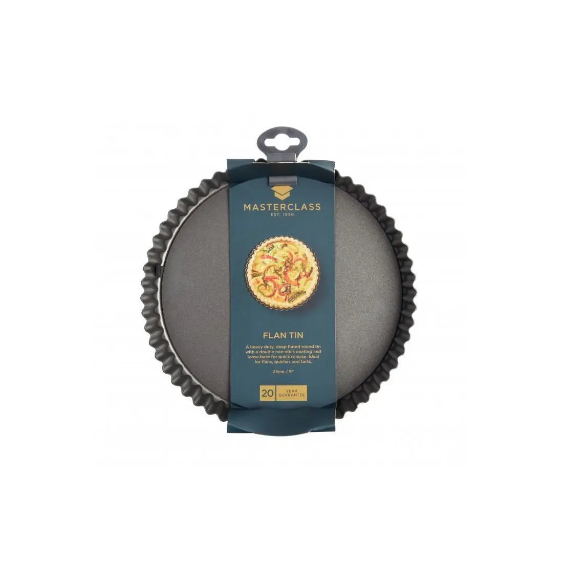 NON-STICK LOOSE BASE FLUTED QUICHE TIN 23CM