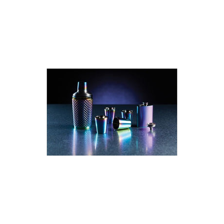 SET OF FOUR METALLIC FINISH SHOT GLASSES