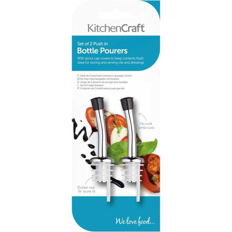 SET OF TWO BOTTLE POURER SPOUTS