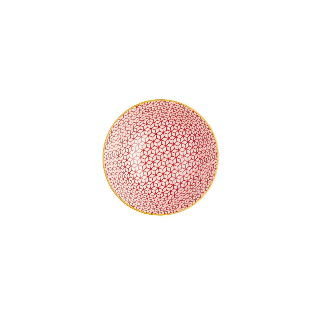 GEOMETRIC BLUE CERAMIC BOWL 16CM