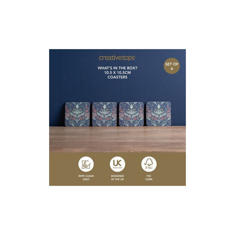 ARTS & CRAFT PREMIUM COASTERS SET OF FOUR