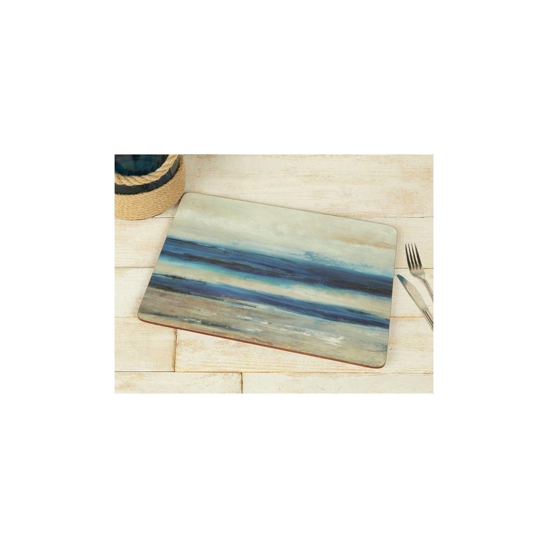 BLUE ABSTRACT PACK OF SIX PREMIUM PLACEMATS