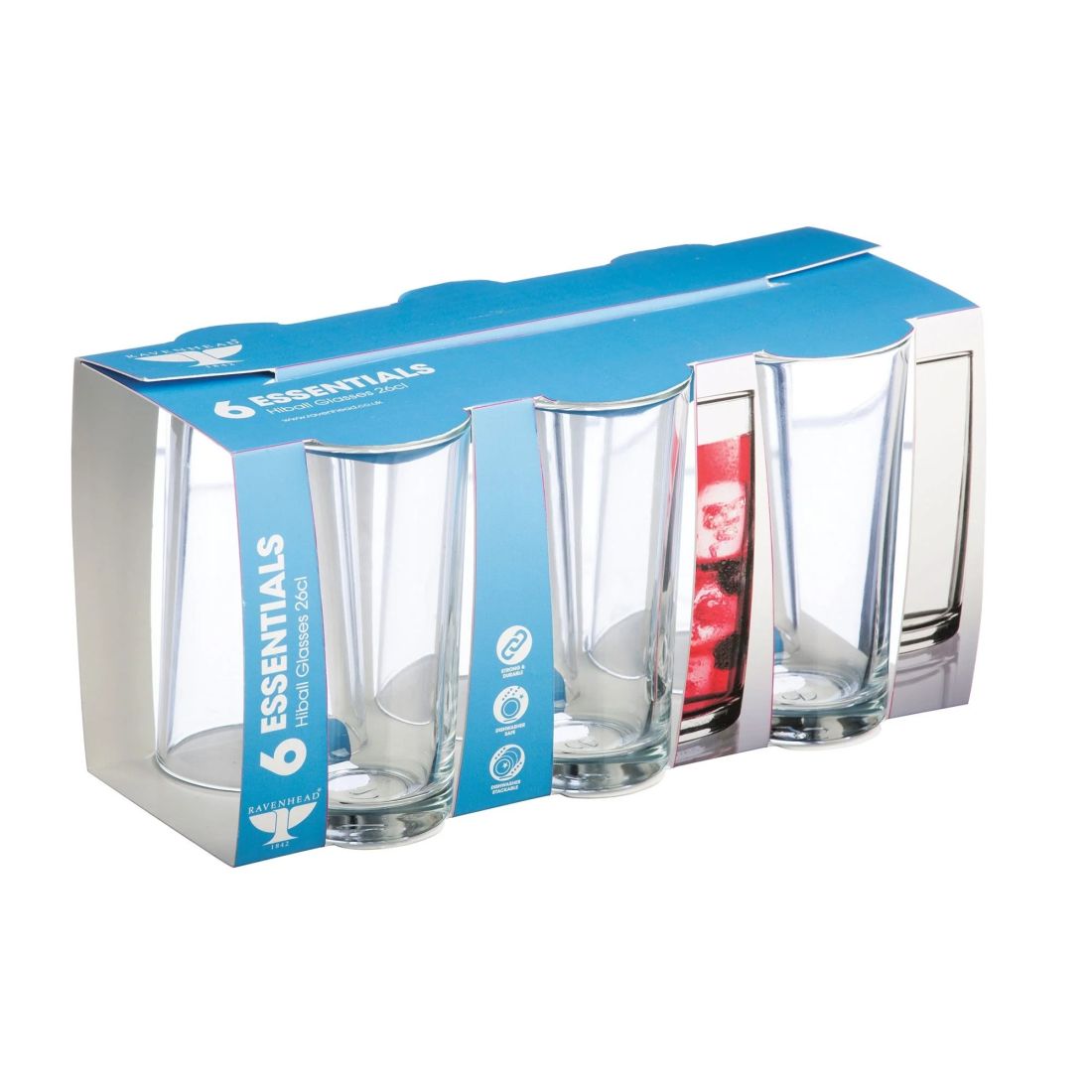 ESSENTIAL HIGHBALL GLASSES 26CL SET OF SIX