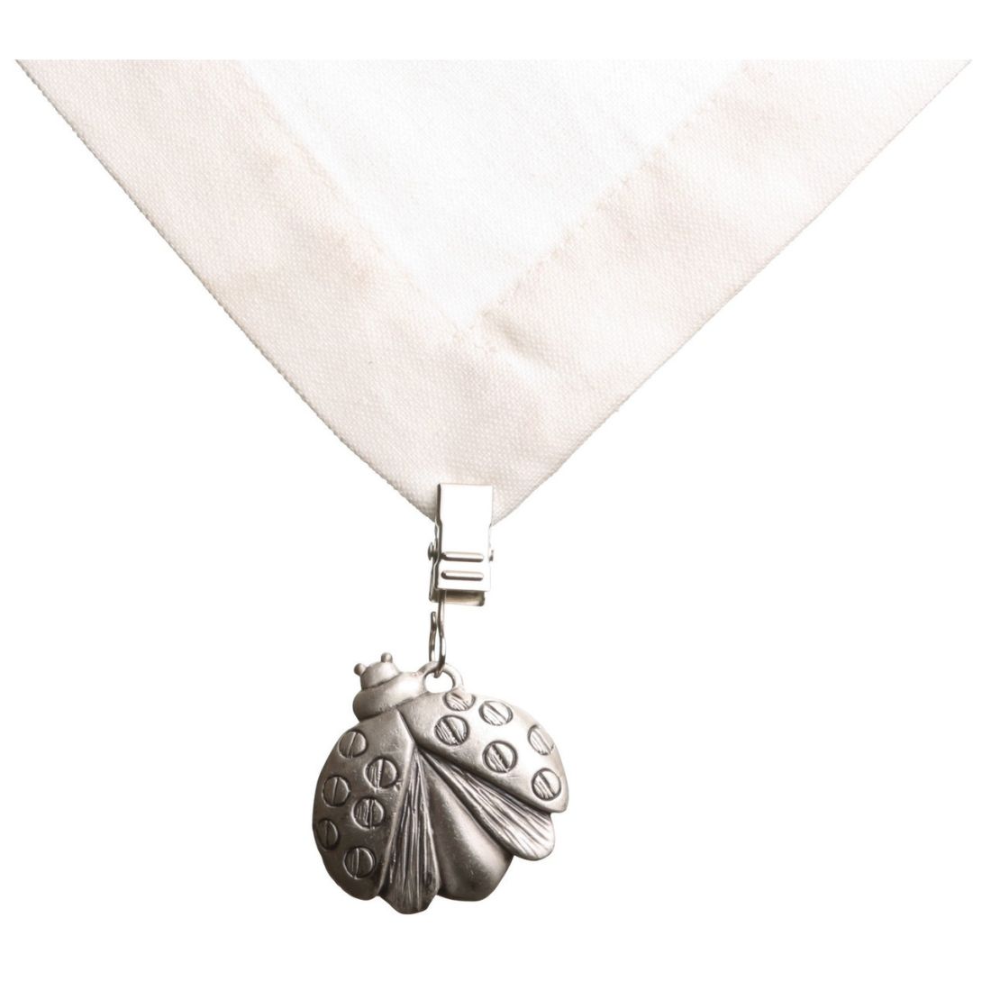 SET OF FOUR SOLID PEWTER TABLE CLOTH WEIGHTS