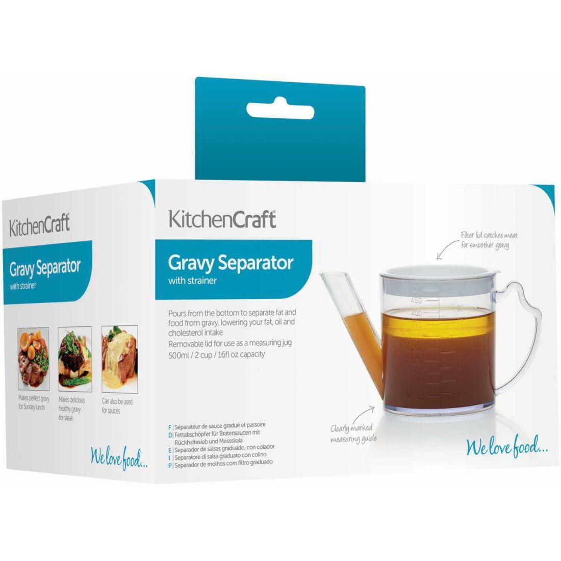 GRAVY/FAT SEPARATOR & MEASURING JUG 500ML