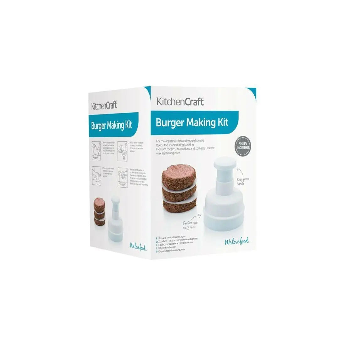 HAMBURGER MAKER WITH 100 WAX DISCS