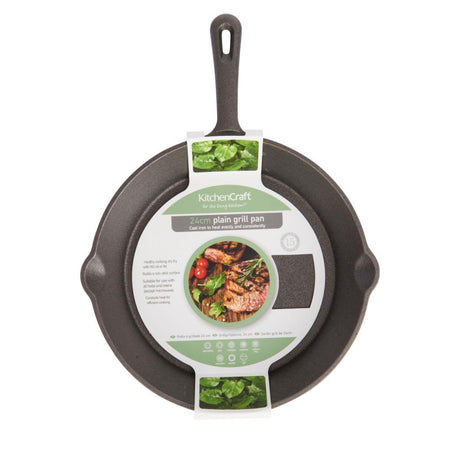DELUXE CAST IRON GRILL PAN 24CM
