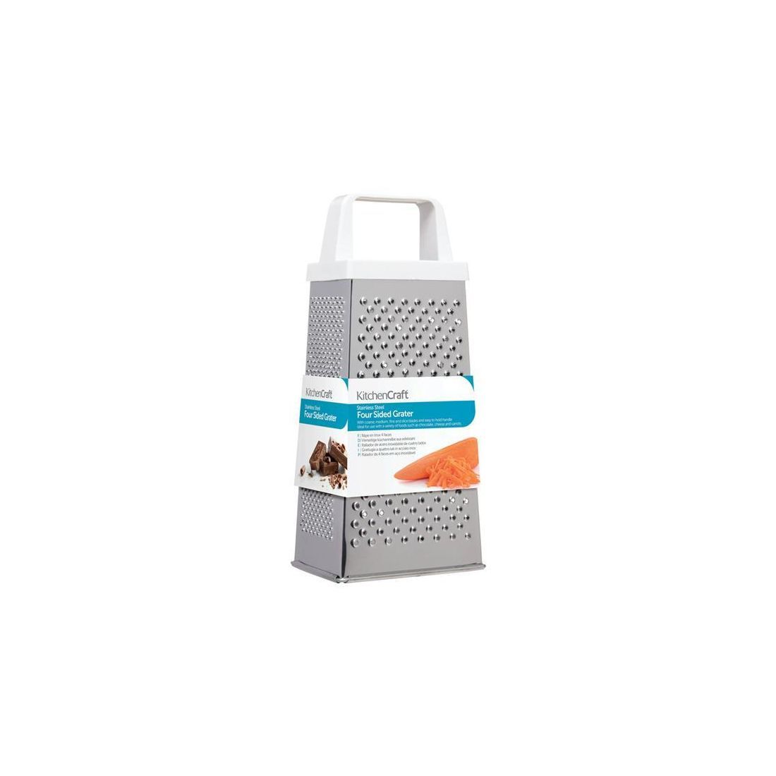 STAINLESS STEEL 20CM FOUR SIDED BOX GRATER