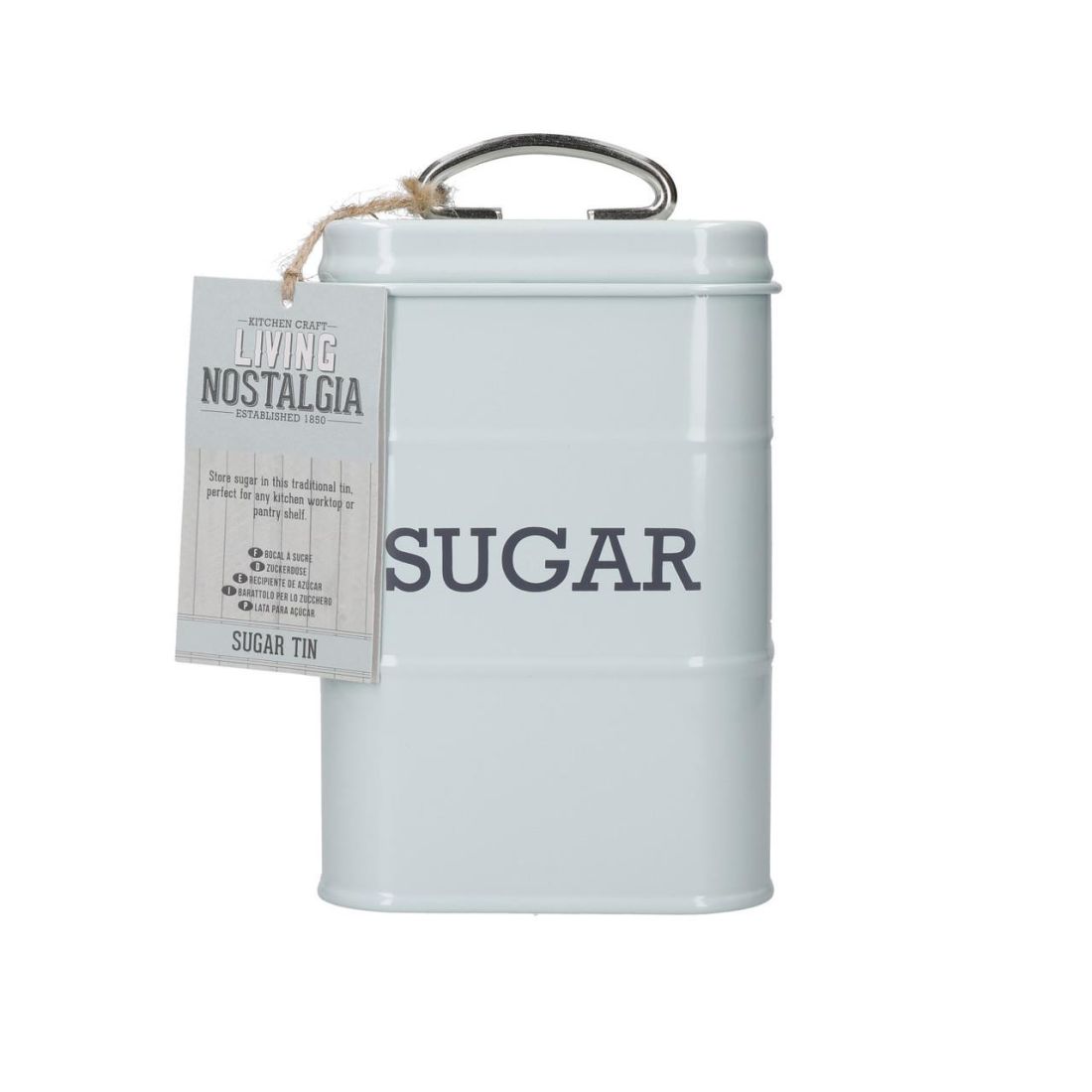 SUGAR TIN VINTAGE BLUE