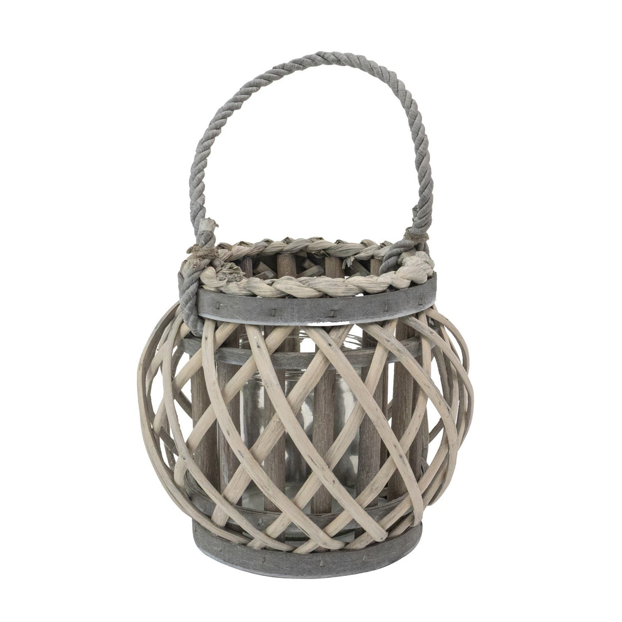NATURAL ROUND WILLOW WOOD LANTERN