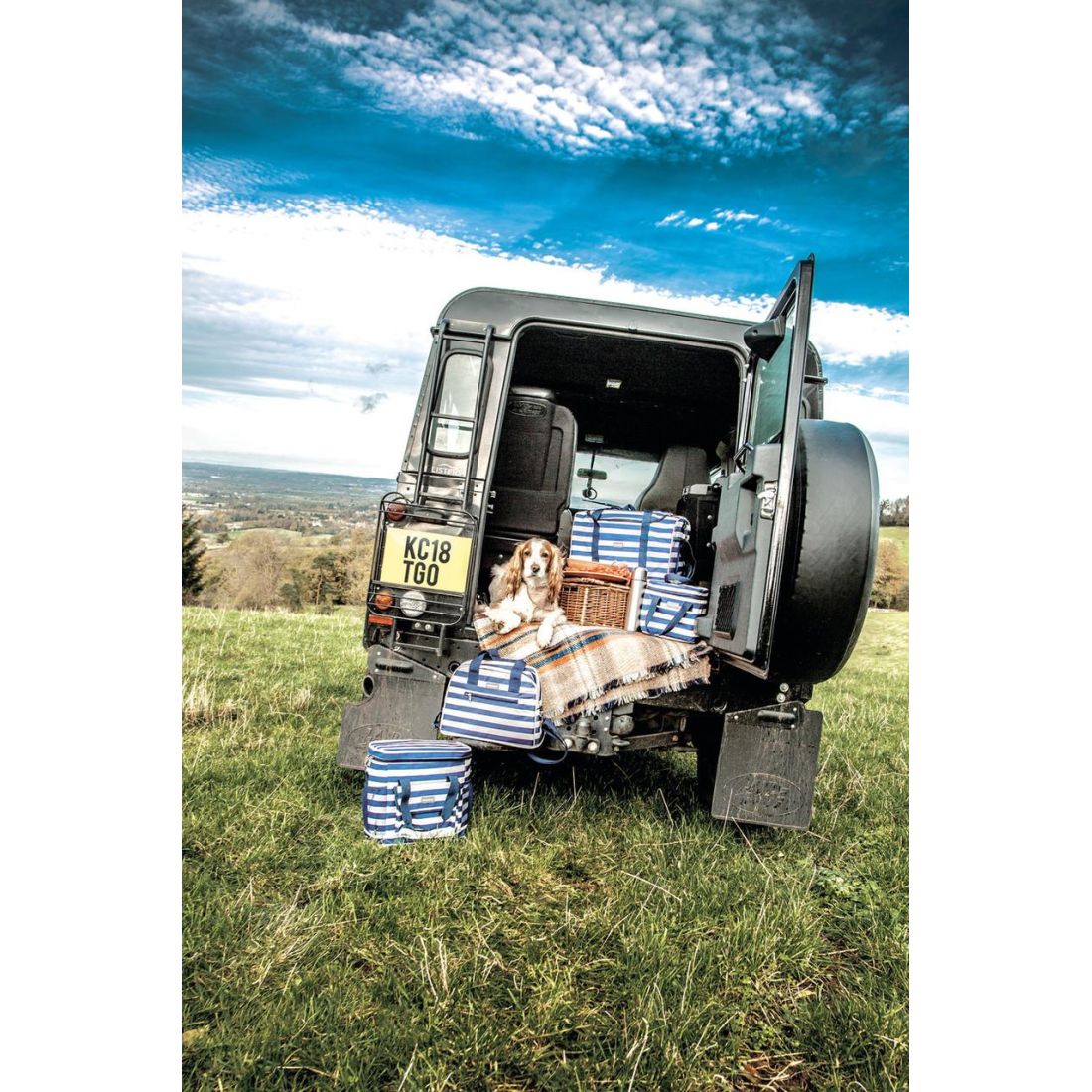 LULWORTH NAUTICAL-STRIPED MEDIUM COOL BAG