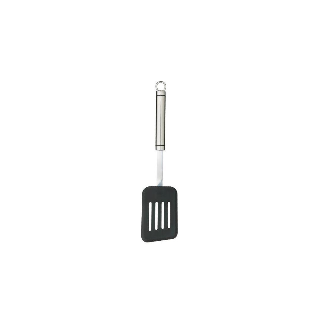 OVAL HANDLED STAINLESS STEEL NON-STICK SLOTTED TURNER