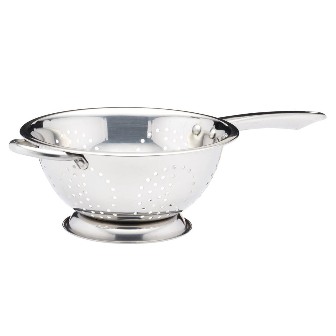 STAINLESS STEEL 24CM LONG HANDLED COLANDER
