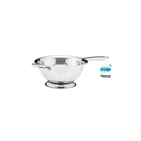STAINLESS STEEL 24CM LONG HANDLED COLANDER