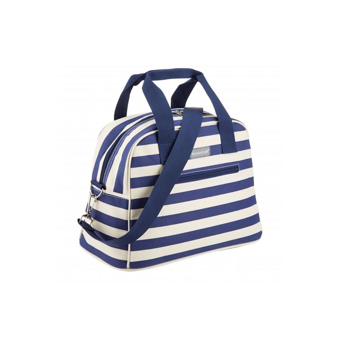 LULWORTH 11.5L BLUE STRIPE HOLDALL STYLE COOL BAG