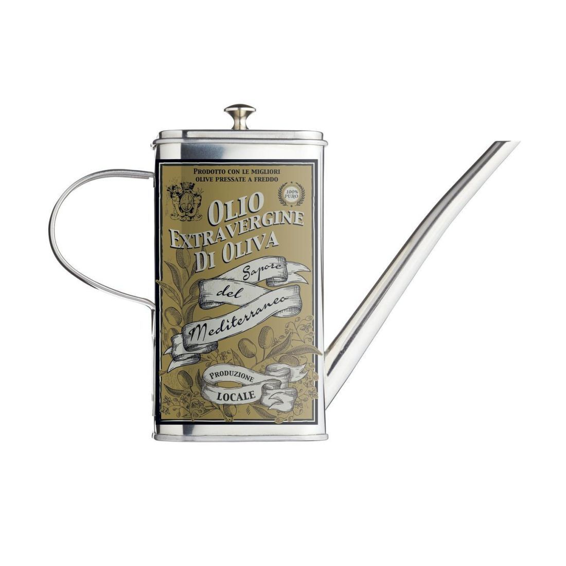 WORLD OF FLAVOURS ITALIAN STAINLESS STEEL OIL CAN DRIZZLER