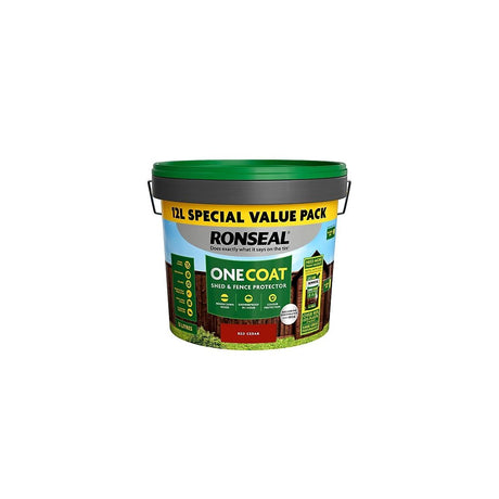 RONSEAL ONE COAT SHED & FENCE PROTECTOR RED CEDAR 12L