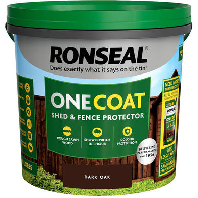 RONSEAL ONE COAT SHED & FENCE PROTECTOR DARK OAK 5L