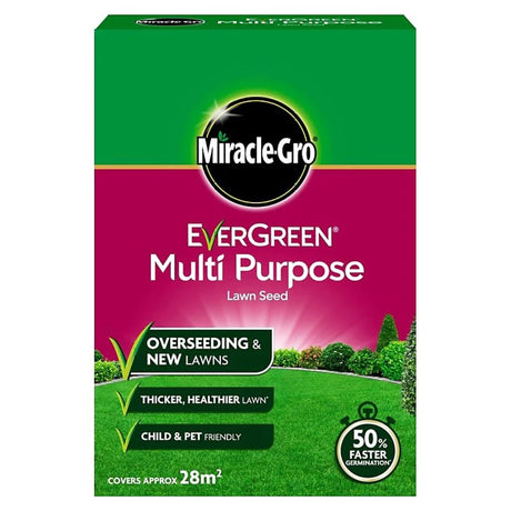 MIRACLE-GRO EVERGREEEN MULTI PURPOSE LAWN SEED 840G