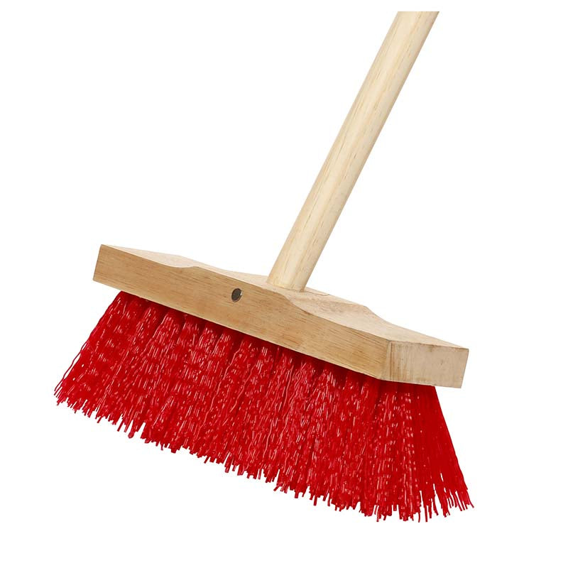 SYNTHETIC RED PATH BRUSH WITH WOODEN HANDLE 11"