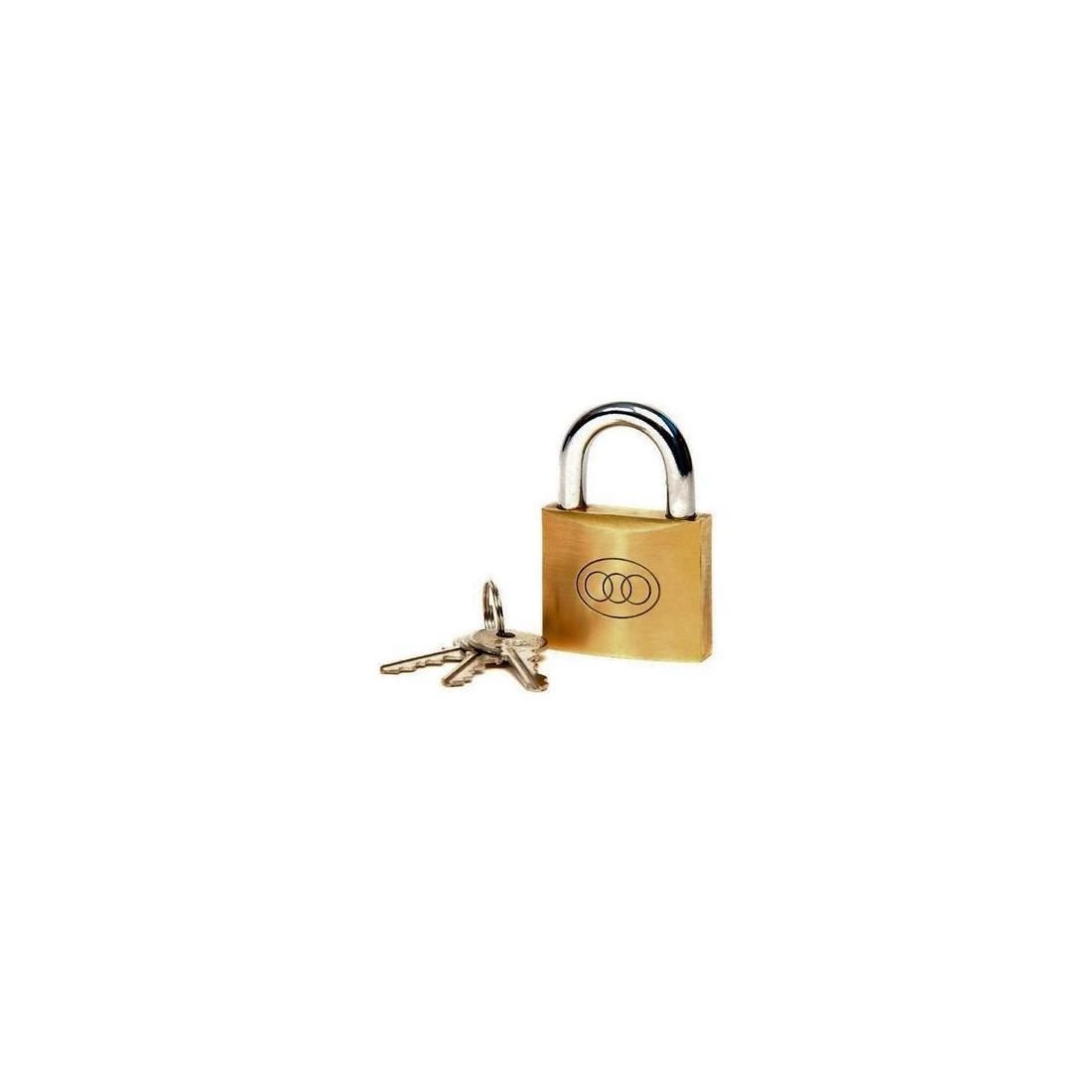 TRI-CIRCLE HEAVY DUTY BRASS PADLOCK 20MM