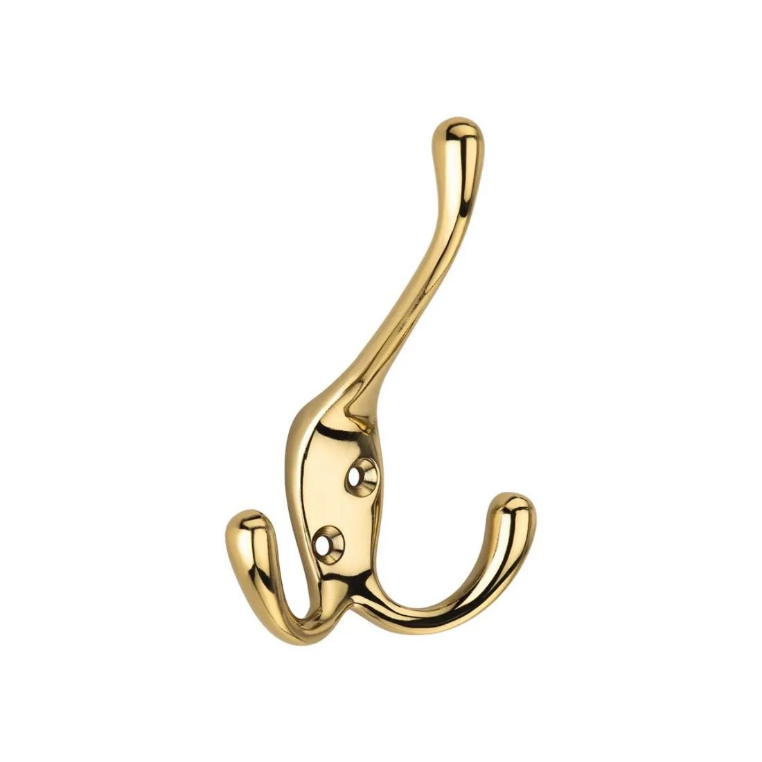 TRIPLE HAT & COAT HOOK BRASS