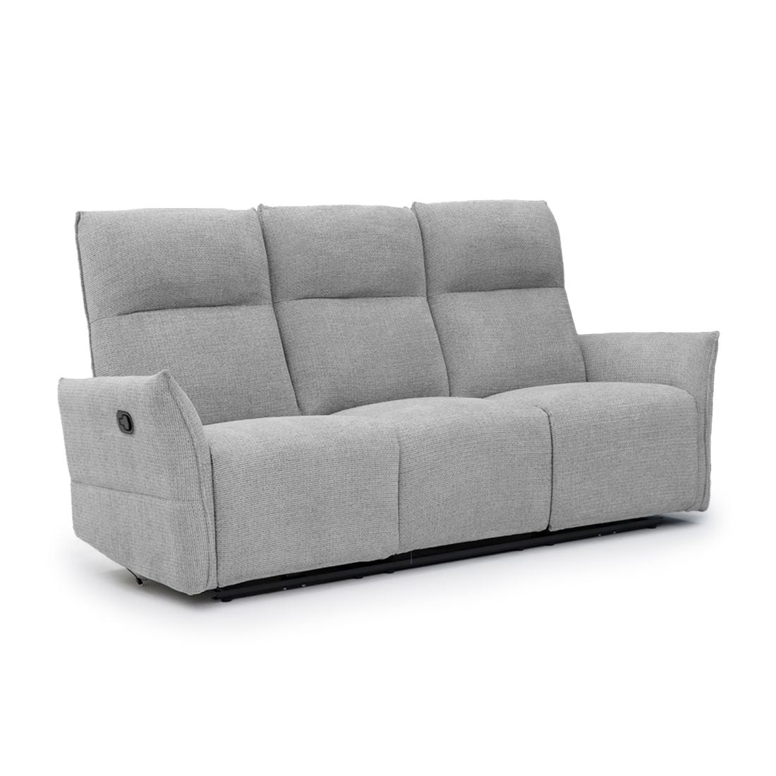 CATANIA 3-SEATER RECLINER GREY SOFA