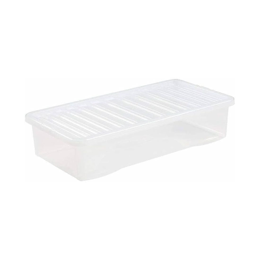 CRYSTAL CLEAR UNDER BED STORAGE BOX WITH LID 46L