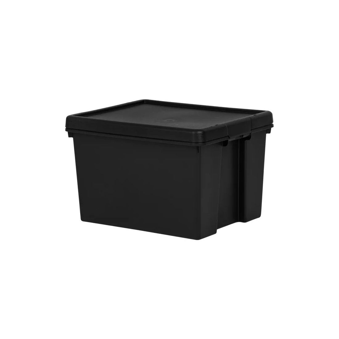 HEAVY DUTY STORAGE BOX BLACK & LID 45L