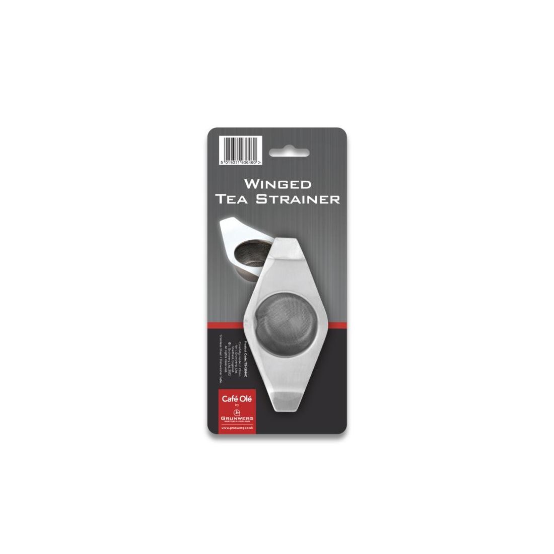 WINGED TEA STRAINER & DRIP BOWL