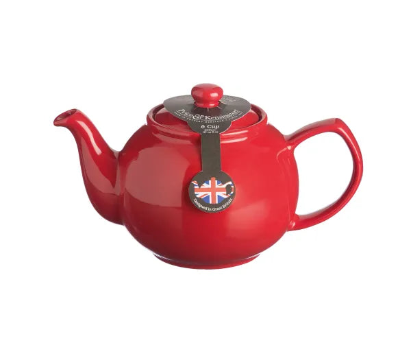 BRIGHTS RED 6 CUP TEAPOT