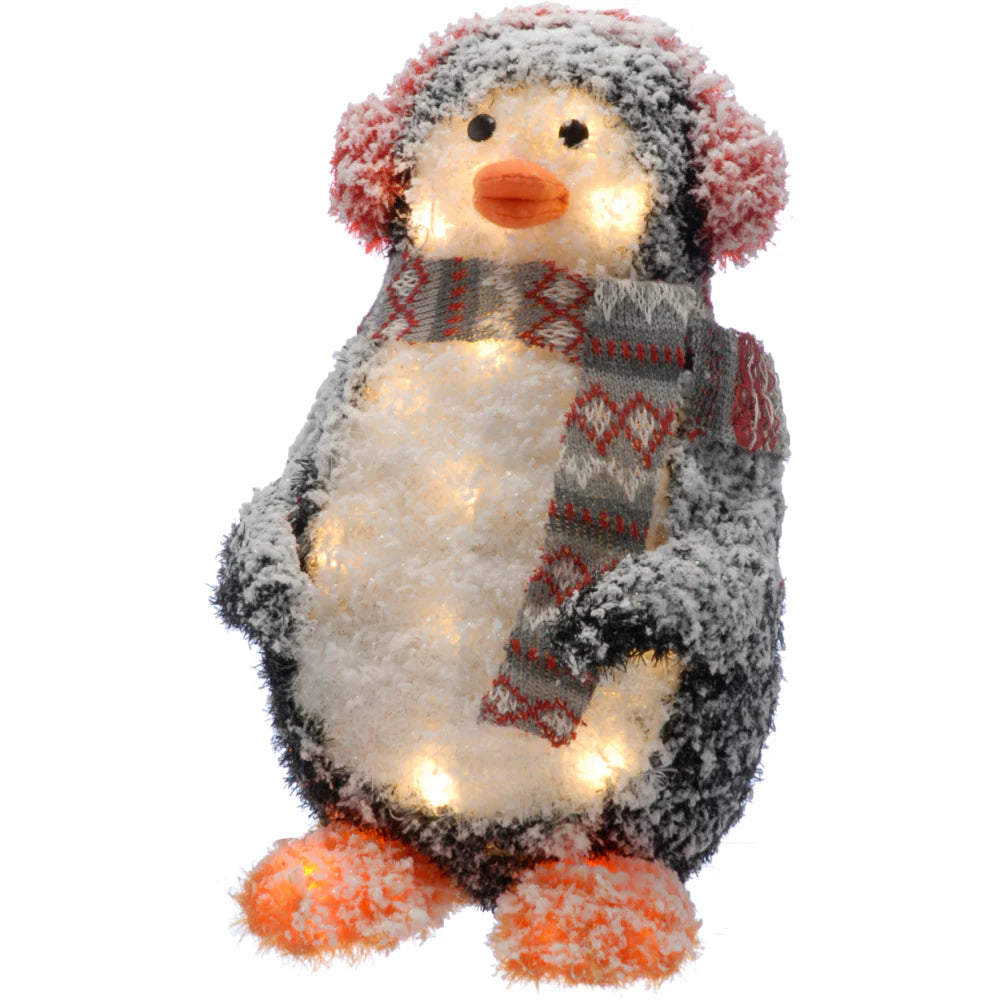 45CM FESTIVE LIT PENGUIN