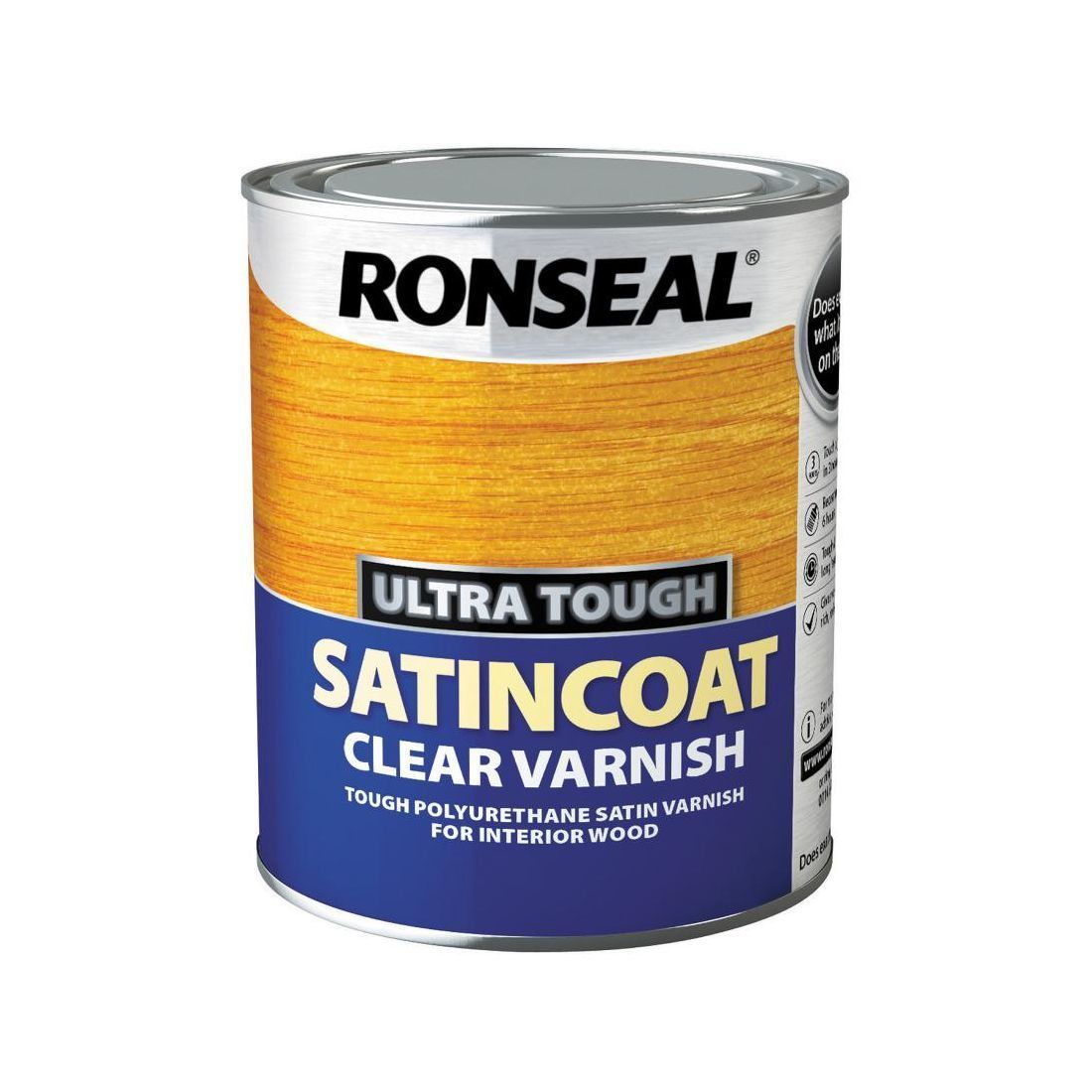 RONSEAL ULTRA TOUGH CLEAR SATINCOAT VARNISH 750ML