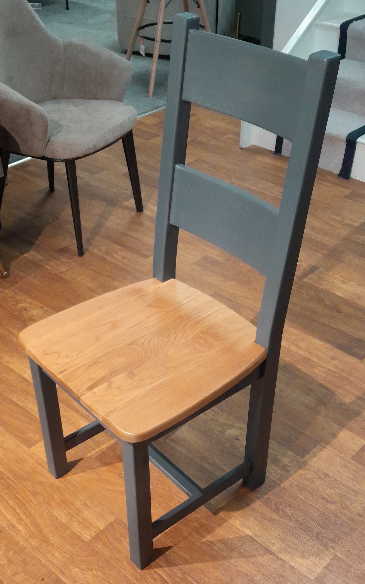Vancouver Blue Solid Chair