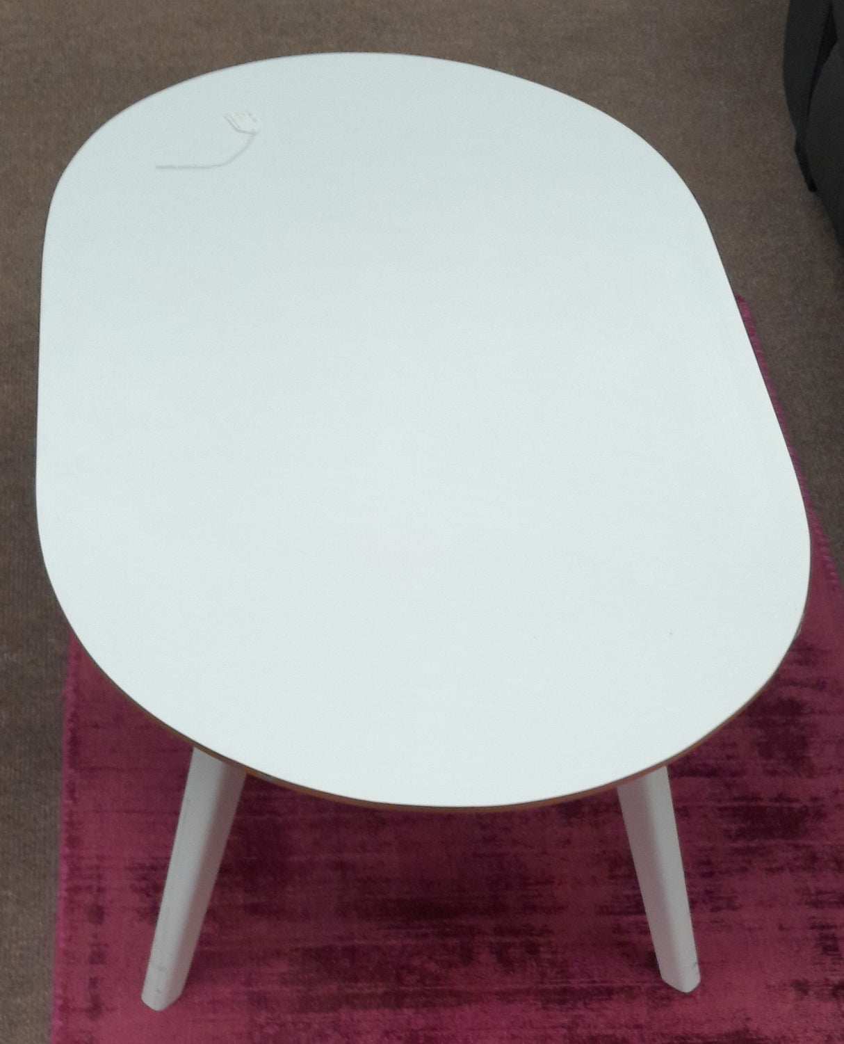 Oval Coffee Table - White