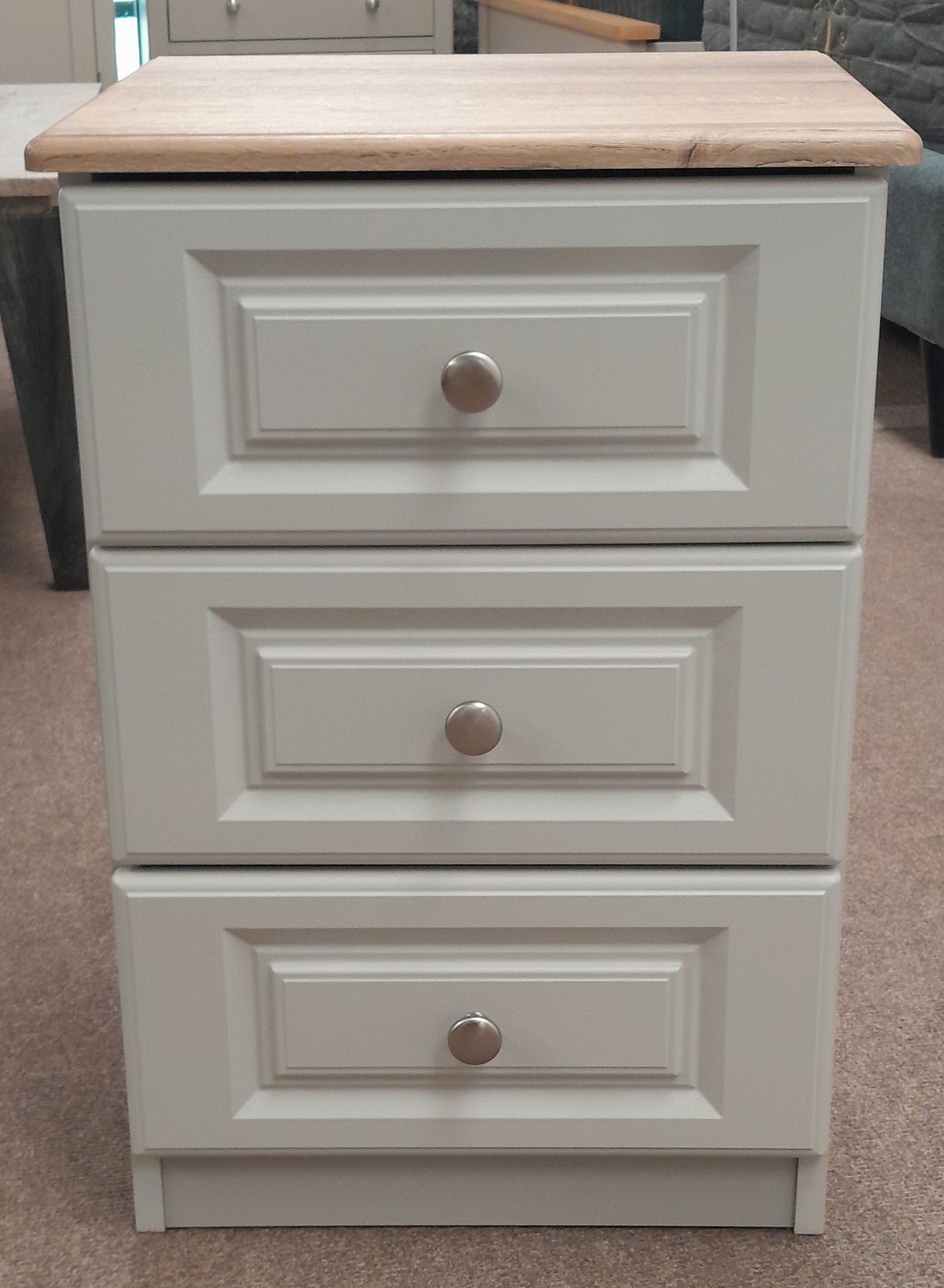 KINVARA 3 DRAWER LOCKER GREY OAK
